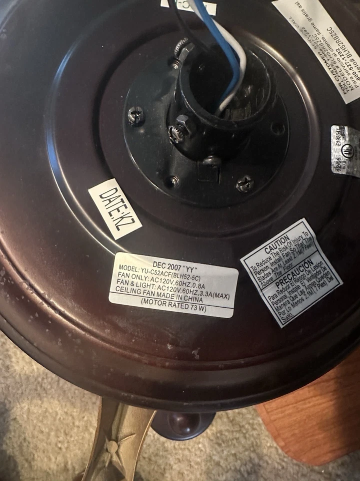 Harbor Breeze Ceiling Fan YU-C52ACF - Image 4 of 4