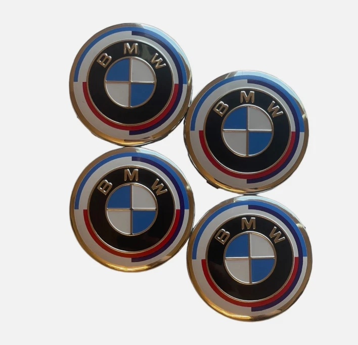 Tapacubos emblema central rueda 4 piezas para BMW 50 aniversario deportivo para 2018-2024 56 mm Foto 4 de 4