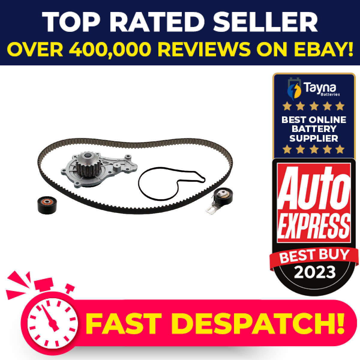 Timing Belt & Water Pump Kit fits PEUGEOT EXPERT 1.6D 2016 on Set Blue Print New