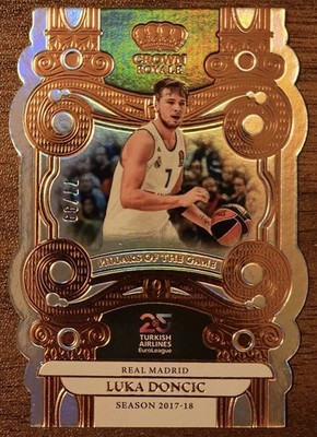 Luka Doncic 2024-25 Panini Crown Royale Pillars of the Game 77/99 Jersey # Match