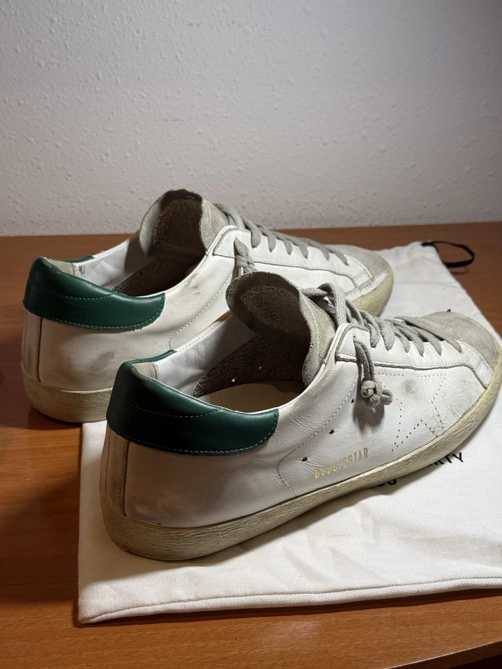 Golden Goose Super-Star Green Heel Size EU 44 / US 11 Authentic Dust Bag No Box - Image 3 of 4