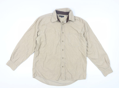 Cambridge Classics Herren Hemd Beige M Knopfleiste