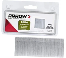 Arrow BN1832CS 18-Gauge Steel Brad Nails for Molding, Cabinets, Framing, 2 Inch
