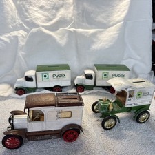 Set Of 4 Die-cast Toy Cars: 2 Publix Piggy Banks Model T Publix, Danish Bakery