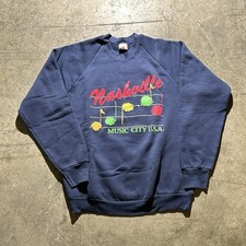 Vintage 90s Made In USA Nashville Music City Pullover Sweatshirt Men’s Size L