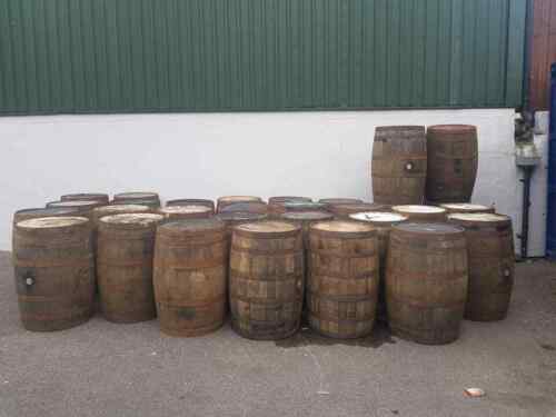 Whiskey 40 Gallon Oak Barrel Wooden Keg, Wine Barrel Fire Pit Table 99