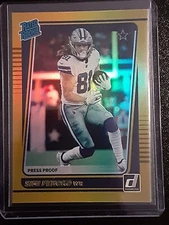 2021 Donruss Gold Holo Premium Stock Press Proof Rated Rookie #292 Simi Fehoko