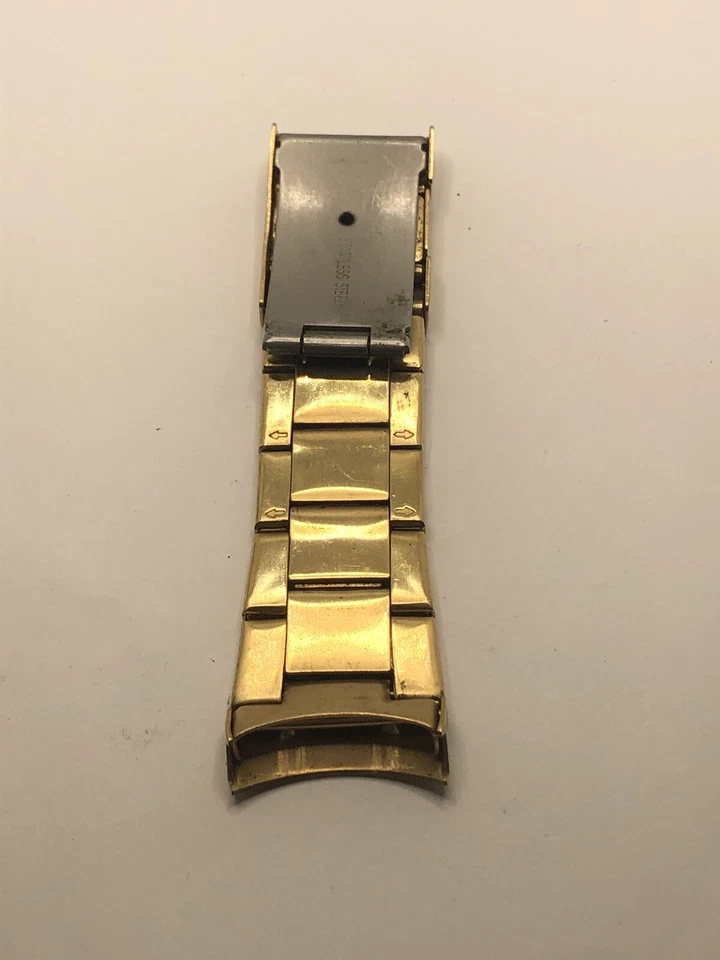 Piezas de reloj fósil correa parcial 26/22 mm con cierre tono dorado S141183 GY333 Foto 4 de 4