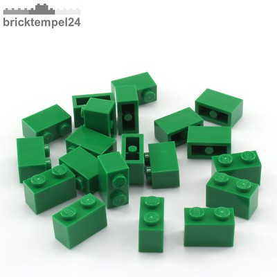 LEGO 3004: 20x Stein 1x2 grün (brick) NEU