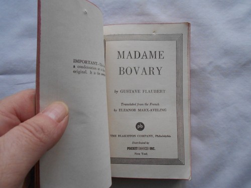 MADAME BOVARY-GUSTAVE FLAUBERT-POCKET BOOK #240-(NOV,1943) PAPERBACK - Picture 2 of 3