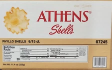 Athens Mini 1.5" Pastry Phyllo / Fillo Shells 6-15 CT Trays (90 PCS)