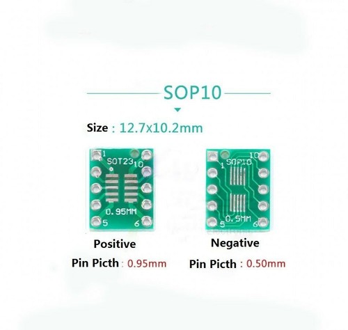 SMD - DIP PCB Board MSOP/SOP/SSOP/TSSOP/SOT23 to DIP Adapter Universal Board - Picture 4 of 9