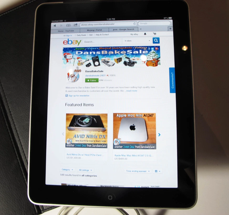 Apple iPad 16GB 3G Original 1st Gen A1337 w/ Charger & Specks Case - Locked SIM - Image 4 of 4