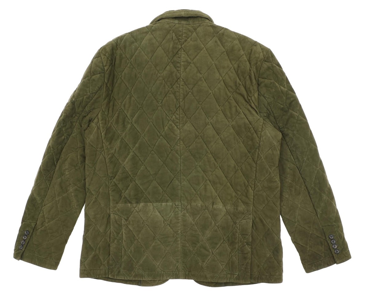 Polo by Ralph Lauren V5116 Mens Green Goat Suede Quilted