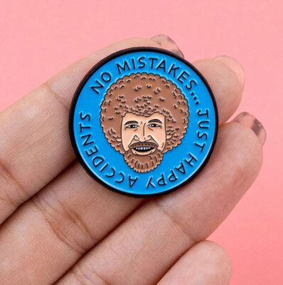 Bob Ross Pin Ansteckpin Emaille TV The Joy of Painting