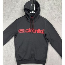 Ecko Unltd. Hoodie Sweatshirt Mens Small Black Graphic Pullover Drawstring NEW