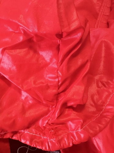 Vintage Lady Utex Jacket Lightweight Quilted Windbreaker Hidden Hood Red Sz L - Bild 12 von 16