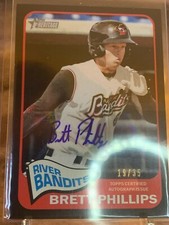 * Brett Phillips 2015 Heritage Minor League ROA-BP RC Auto /35 Black *