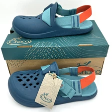 Chaco Chillos Clogs Ocean Blue Women's Size 8 Slip-On Comfort Foam Sandals