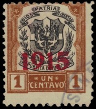 DOMINICAN REPUBLIC 201 - National Coat of Arms "1915" (pb20003)