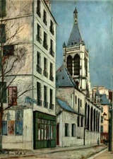 Maurice Utrillo Church of St. Severin Post-Impressionism 17" x 22" Quality Print