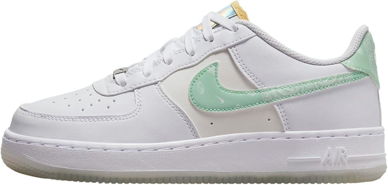 Big Kids Nike Air Force 1 LV8 White/Mint Foam White-Phantom (FJ7706 131) - 5