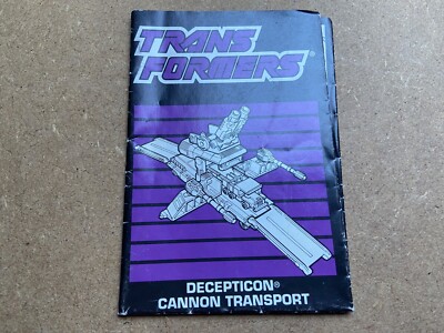 Transformers G1 CANNON TRANSPORT micromaster instructions book manual US