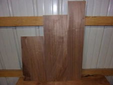 3 PC WALNUT LUMBER WOOD KILN DRIED BOARDS LOT 840Q 7/8" THICK CLEAR FLAT