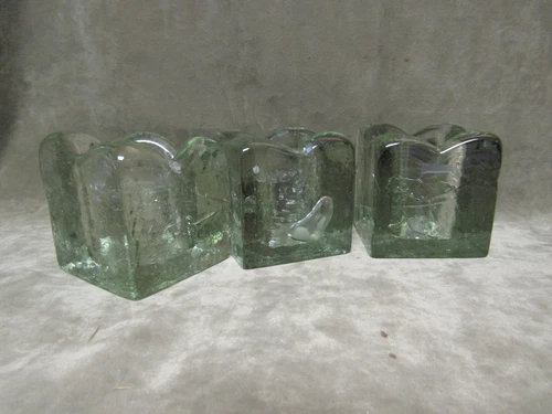 Vintage Blenko Art Glass Recycled Candle Holder Lot of 3 Pieces Votive Size