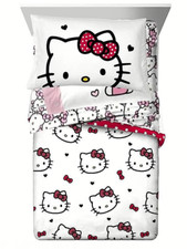 Hello Kitty Kids Reversible Twin Bed Set-W53986134834, AB0D9WSY9TX4