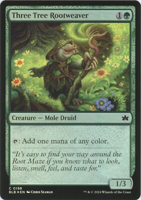 x4 Three Tree Rootweaver (Foil) - 0198 - Bloomburrow MTG (BLB) - C