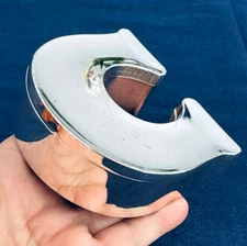 💕Letter C Horse Show Silver Plate Jewel Trinket Box Lid Non-Tarnishing Liner