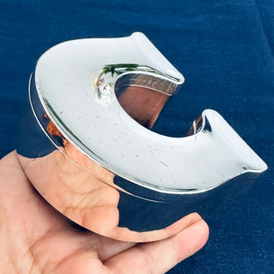  Letter C Horse Show Silver Plate Jewel Trinket Box Lid Non-Tarnishing Liner