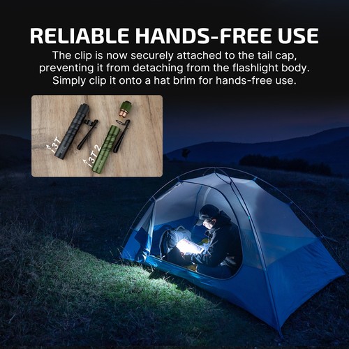 Olight i3T 2 EOS Small EDC Flashlight AAA Battery OD Green Dual Output AAA - Picture 10 of 18