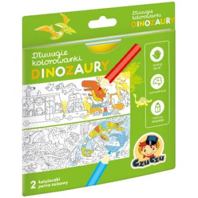 9788365773999 Malowanka Dinozaury 2 szt. CZU CZU 773999 BRIGHT JUNIOR MEDIA