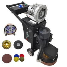 220V Concrete Floor Grinder Ground Renew Rust Removal Dust-free Operate 4KW