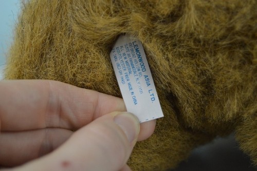 Vintage Lemonwood Asia My Toy Teddy Bear Plush Stuffed Animal Tan Brown Bow 9" - Picture 9 of 9
