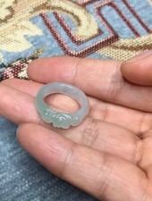 Untreated Grade A Jadeite Ring  light green, size US6.5