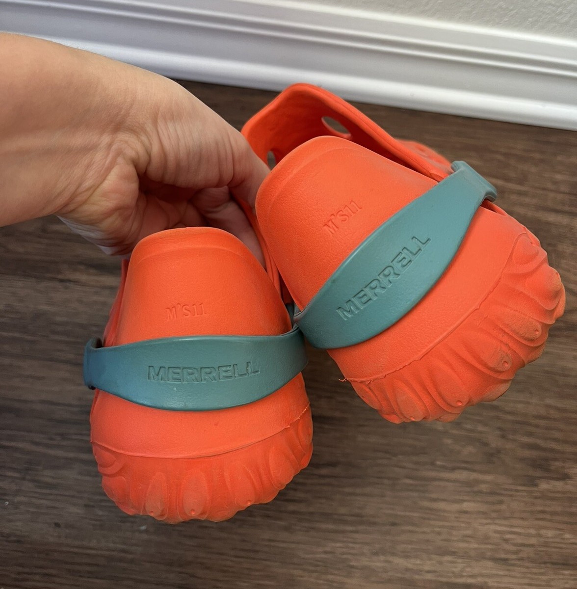 Merrell Hydro Moc Water Shoes Men's Size 11 Foam Orange Slip