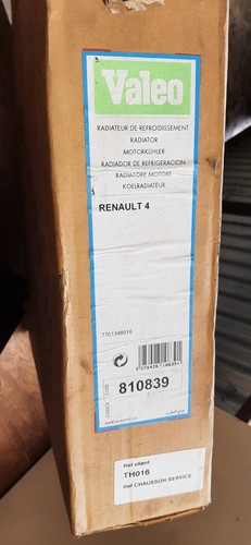 VALEO 810839 RADIATORE RAFFREDDAMENTO NUOVO PER RENAULT R 4 TL 7701348916 - Picture 3 of 5