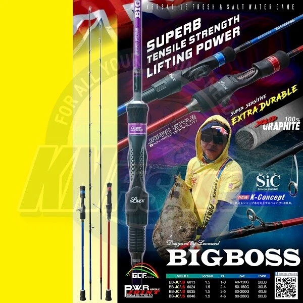 LEMAX XZOGA BIG BOSS Slow Jigging Rod Sea Fishing Fixed Spool 150gr 200gr 280gr