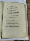 Lettera d'un padovano al celebre signor abate Denina 1796 Melchiorre Cesarotti