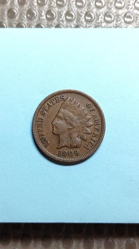 1909 Indian Head Cent Penny VF                                              Y379