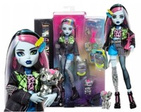 Monster High Doll Frankie Stein + Pet Dog Watzie HXH73