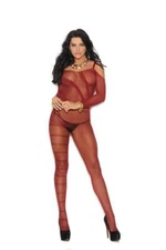 sexy ELEGANT MOMENTS shoulderless CROCHLESS long SLEEVE striped BODY STOCKING