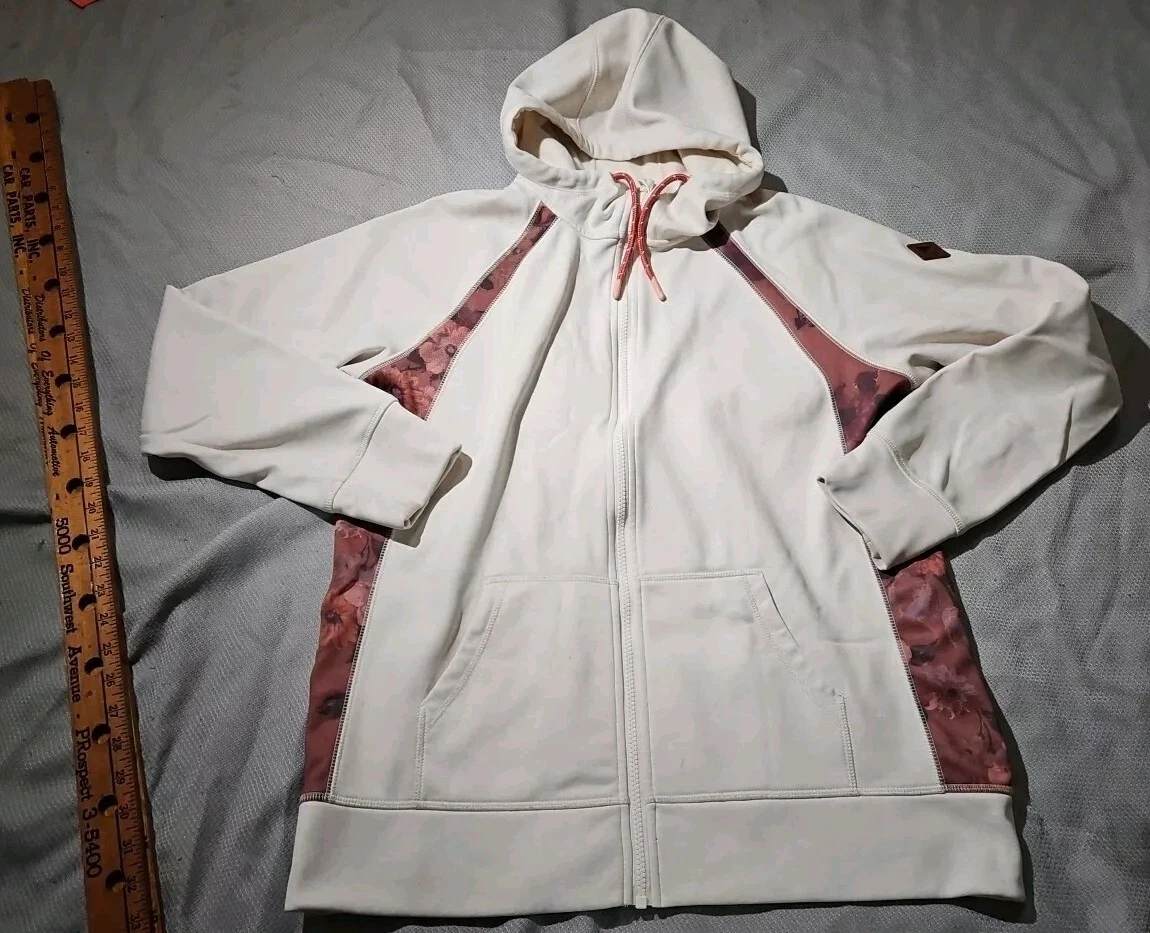 burton floral full zip snowboard top hoodie