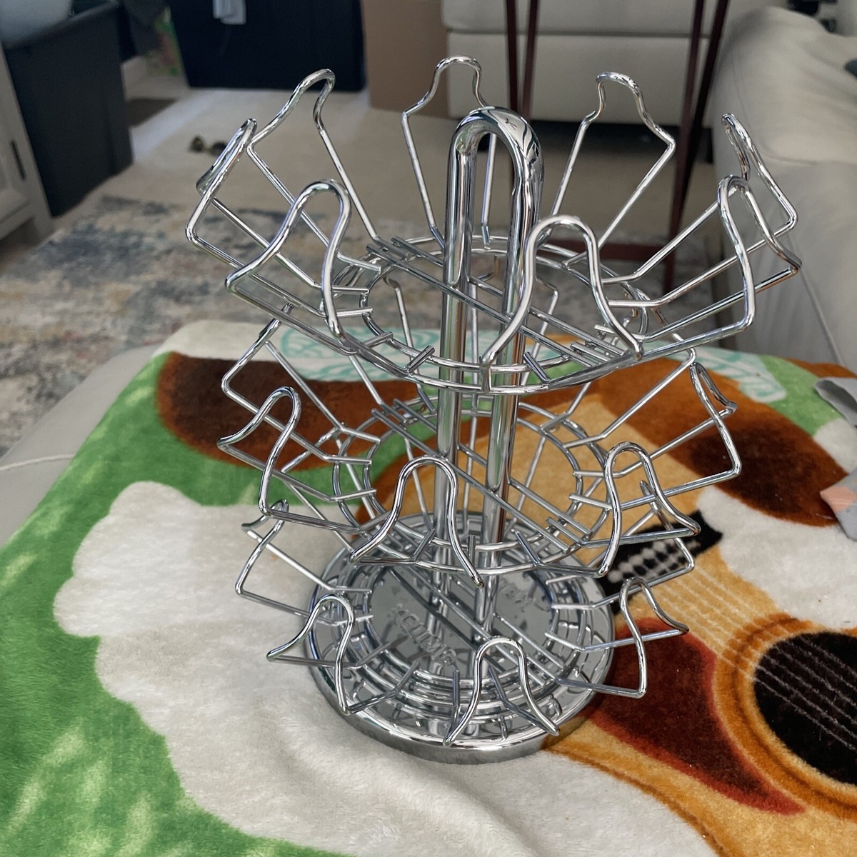 Keurig Rotating Carousel Coffee Pod Holder Rack Spinner Caddy Chrome