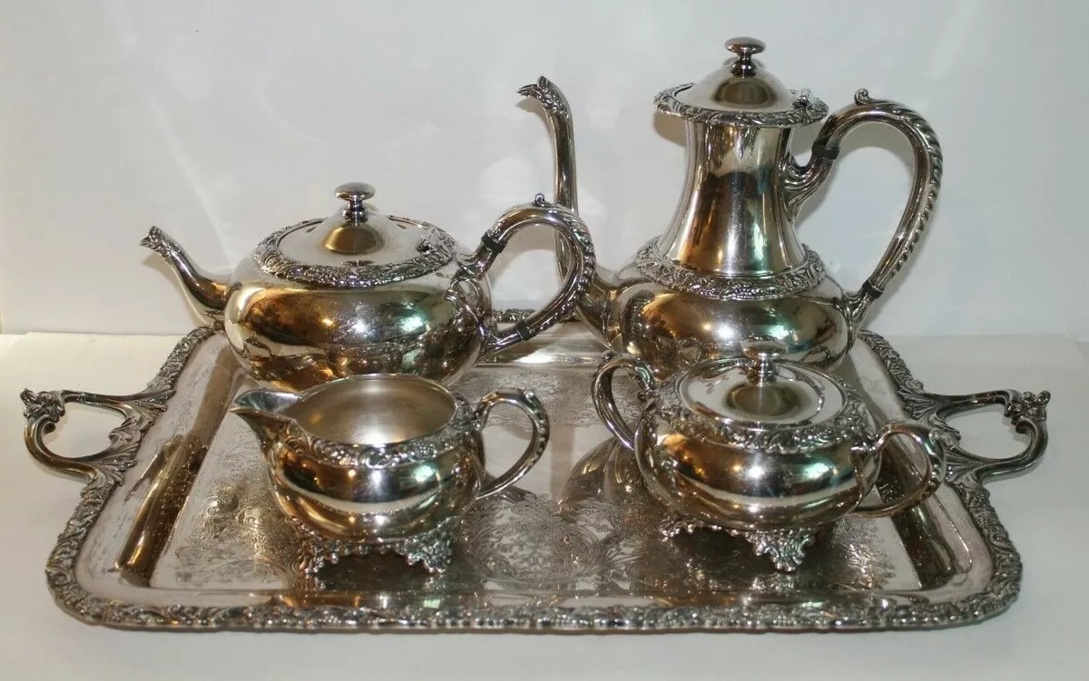 Silver plate coffee best sale service