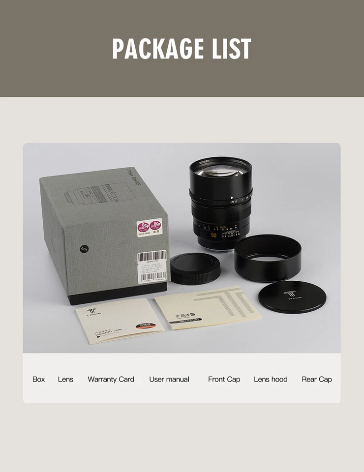 TTArtisan 90mm F1.25 Manual Focus Lens for Hasselblad X1D 50C II X2D 100C Camera - Image 3 of 4