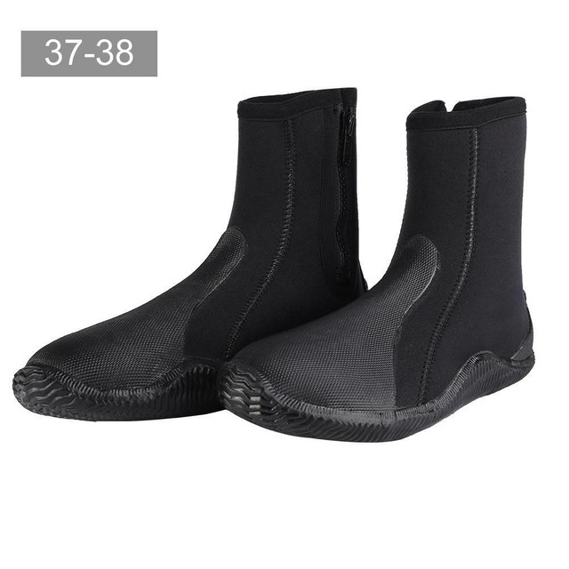 Swimming Bare Scuba Diving Snorkeling Booties 5mm Wetsuit Boots Size 6